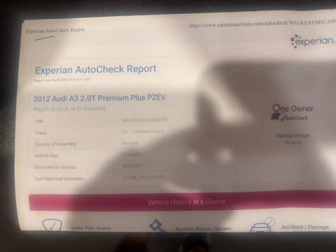 2012 Audi A3 2.0T Premium Plus PZEV