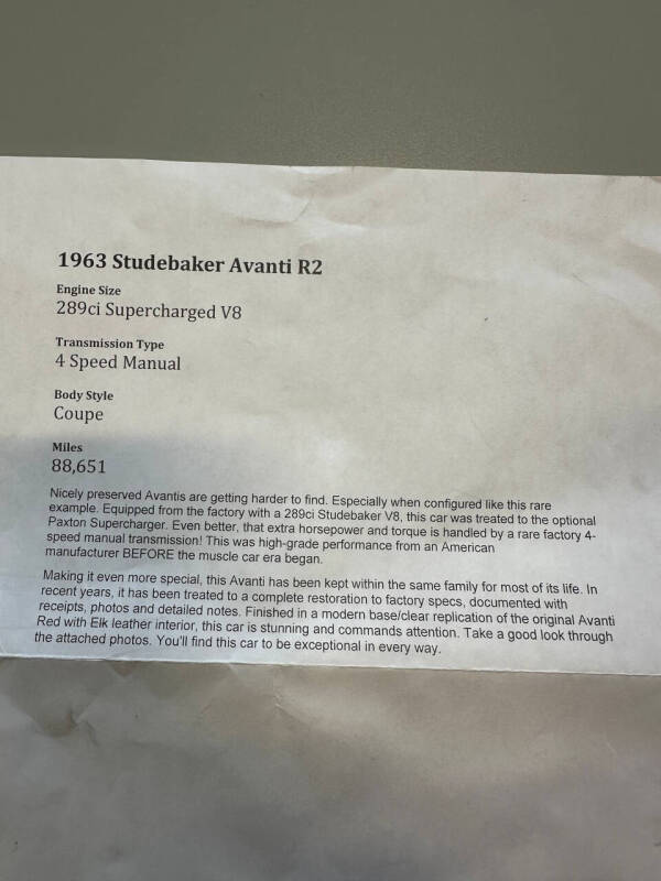 1963 Studebaker Avanti