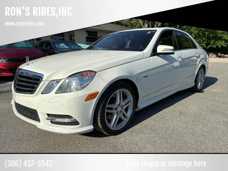 2012 Mercedes-Benz E-Class for sale at RON'S RIDES,INC in Bunnell FL