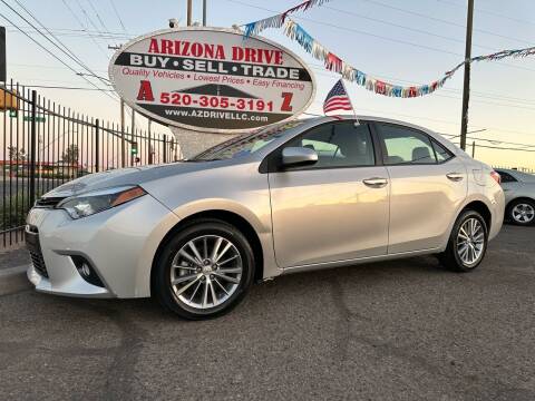 2015 Toyota Corolla for sale at Arizona Drive LLC in Tucson AZ