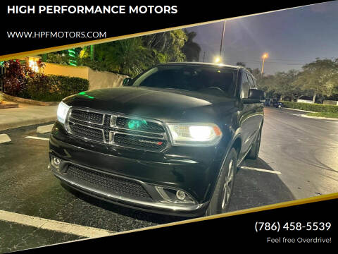 2016 Dodge Durango for sale at HIGH PERFORMANCE MOTORS in Hollywood FL