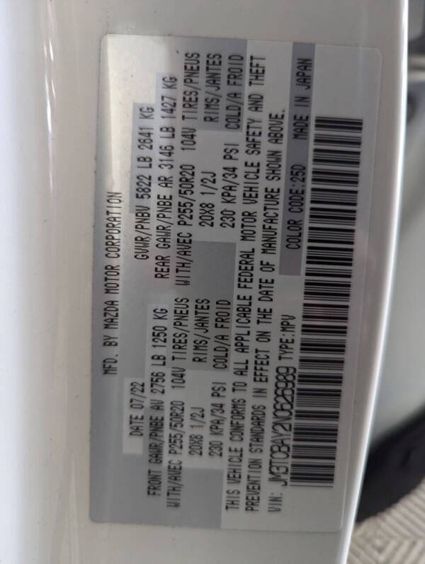 2022 Mazda CX-9 Touring Plus