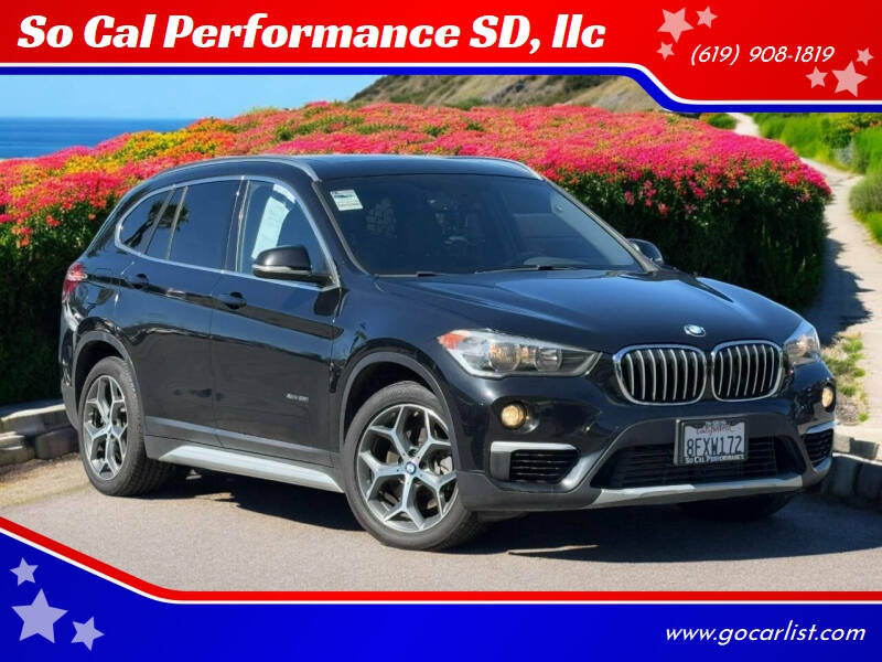 2018 BMW X1 for sale at So Cal Performance SD, llc in San Diego CA