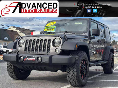 2016 Jeep Wrangler Unlimited for sale at Advanced Auto Sales in Dracut MA