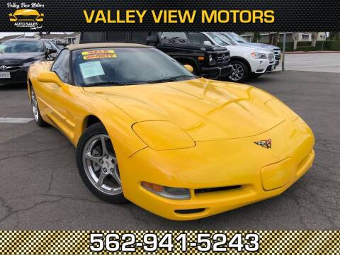 2002 Chevrolet Corvette for sale at Valley View Motors in Whittier CA