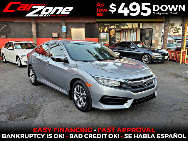 2016 Honda Civic for sale at Carzone Automall in South Gate CA