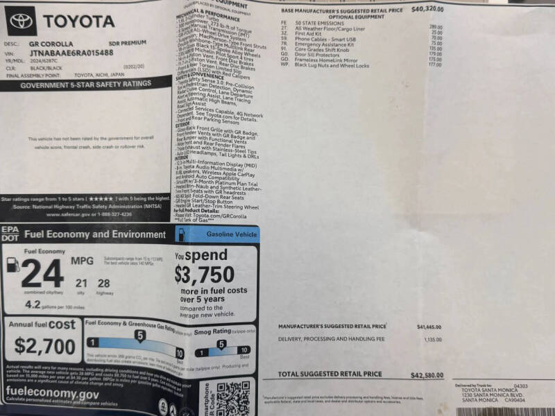 2024 Toyota GR Corolla
