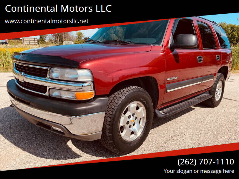 2002 Chevrolet Tahoe for sale at Continental Motors LLC in Hartford WI