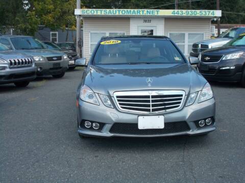 2010 Mercedes-Benz E-Class for sale at Scott's Auto Mart in Dundalk MD