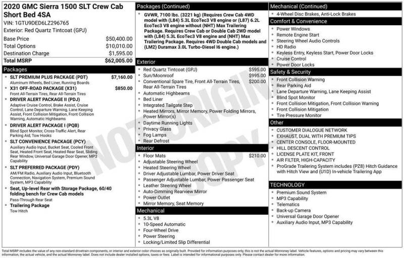 2020 GMC Sierra 1500