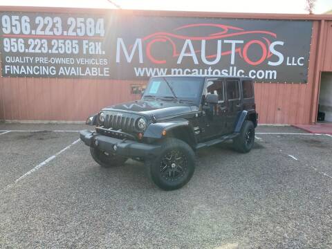 2012 Jeep Wrangler Unlimited for sale at MC Autos LLC in Pharr TX
