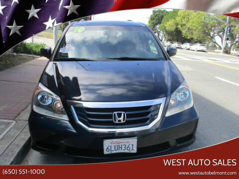 2010 Honda Odyssey for sale at West Auto Sales in Belmont CA