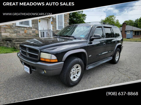 2002 Dodge Durango for sale at GREAT MEADOWS AUTO SALES in Great Meadows NJ