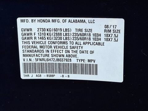 2018 Honda Odyssey EX-L