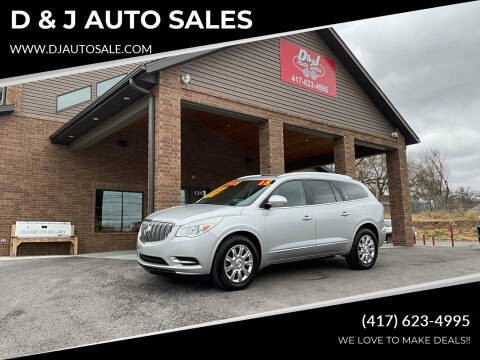 2015 Buick Enclave for sale at D & J AUTO SALES in Joplin MO
