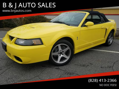 2003 Ford Mustang SVT Cobra for sale at B & J AUTO SALES in Morganton NC