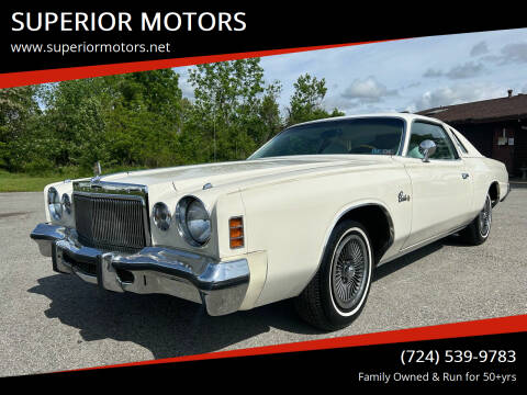 1976 Chrysler Cordoba for sale at SUPERIOR MOTORS in Latrobe PA