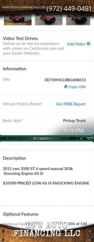 2011 RAM Ram 3500 Pickup ST's photo