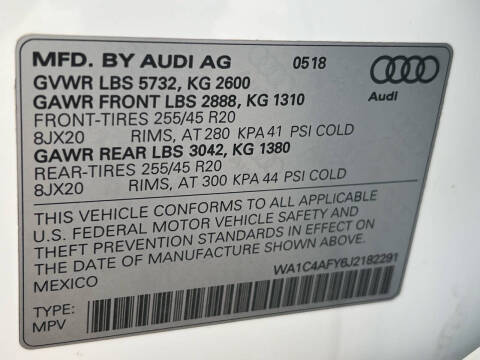 2018 Audi SQ5 3.0T quattro Prestige