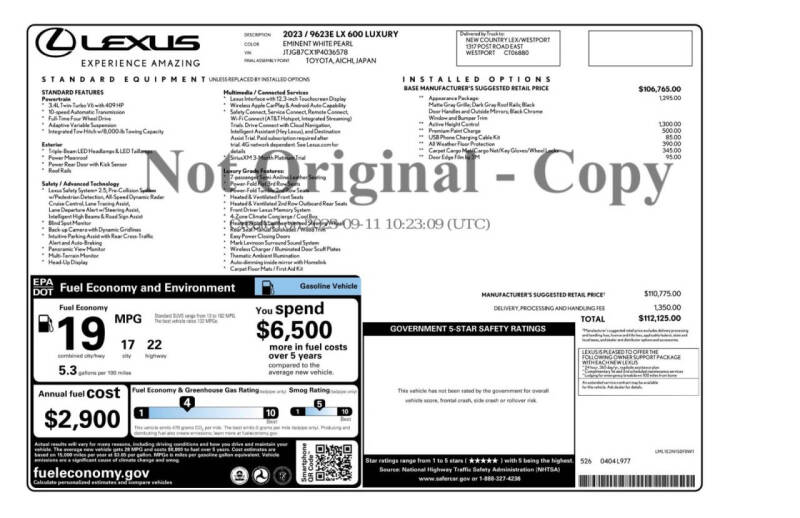 2023 Lexus LX 600 Luxury