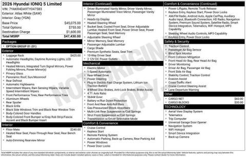 2026 Hyundai Ioniq 5 Limited