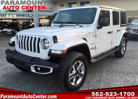 2020 Jeep Wrangler Unlimited for sale at PARAMOUNT AUTO CENTER in Downey CA