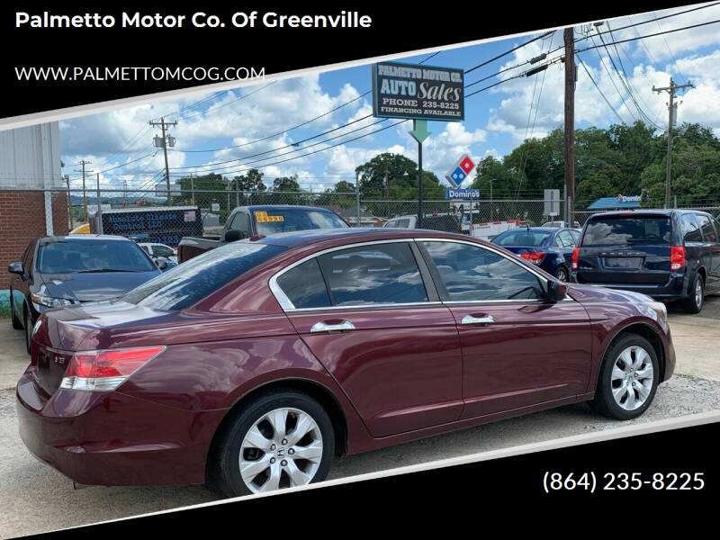 2008 Honda Accord for sale at Palmetto Motor Co. of Greenville in Greenville SC