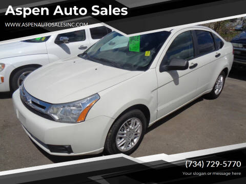 2010 Ford Focus for sale at Aspen Auto Sales in Wayne MI