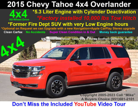 2015 Chevrolet Tahoe for sale at A Buyers Choice in Jurupa Valley CA
