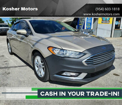 2018 Ford Fusion for sale at Kosher Motors in Hollywood FL
