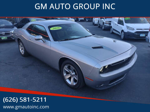 2016 Dodge Challenger for sale at GM AUTO GROUP INC in La Puente CA