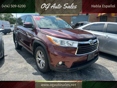 2014 Toyota Highlander for sale at OG Auto Sales in Milwaukee WI