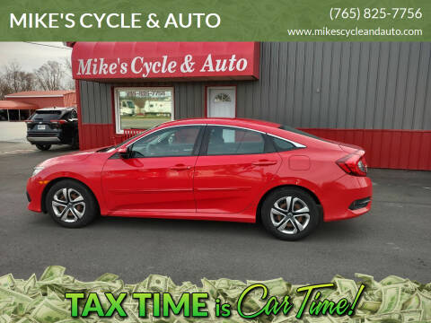 2016 Honda Civic for sale at MIKE'S CYCLE & AUTO in Connersville IN