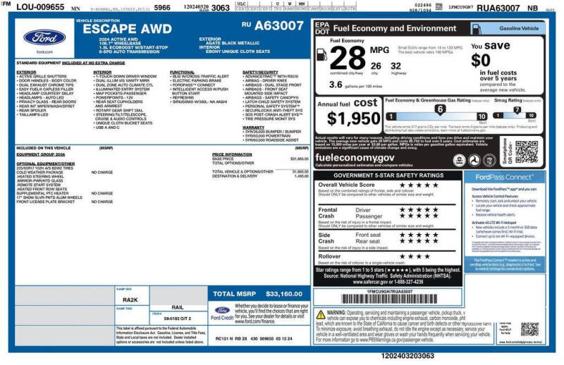 2024 Ford Escape Active
