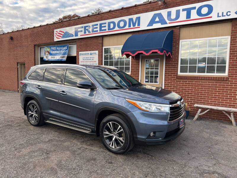 2016 Toyota Highlander for sale at FREEDOM AUTO LLC in Wilkesboro NC