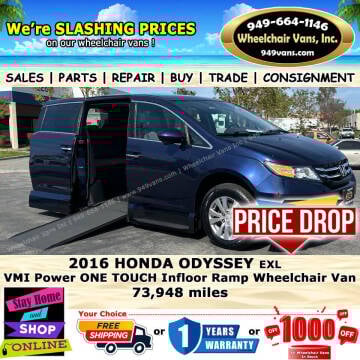 2016 Honda Odyssey for sale at Wheelchair Vans Inc in Laguna Hills CA