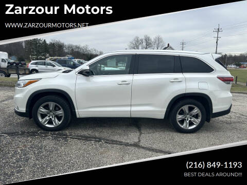 2014 Toyota Highlander for sale at Zarzour Motors in Chesterland OH