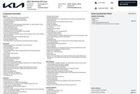 2021 Kia Forte GT Line