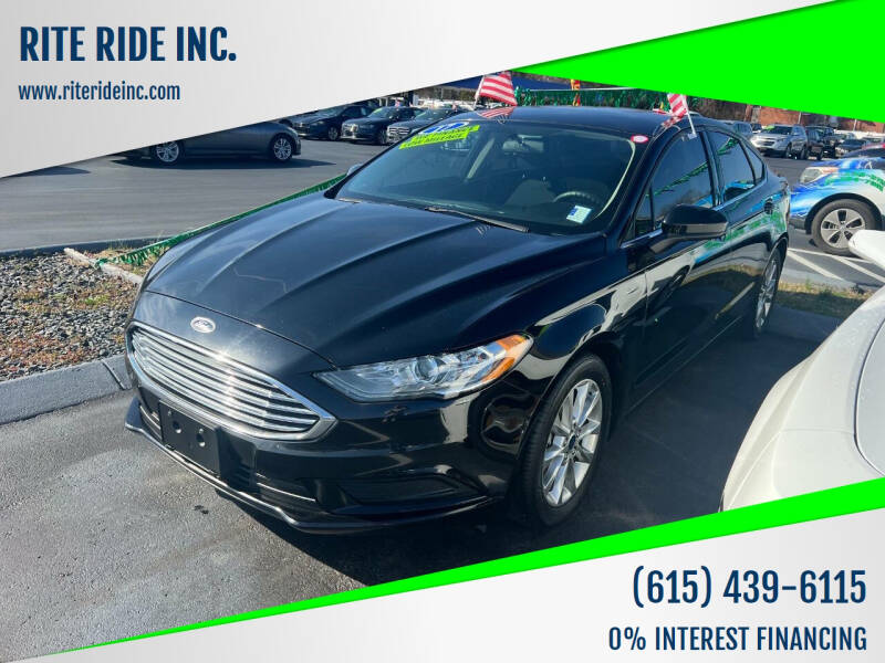 2017 Ford Fusion for sale at RITE RIDE INC. - Rite Ride Inc 2 in Shelbyville TN