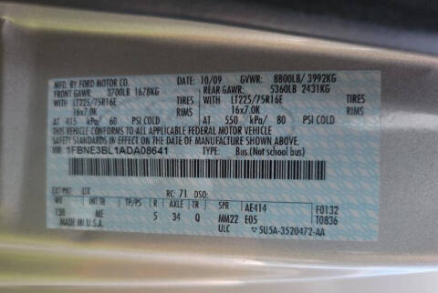 2010 Ford E-Series E-350 SD XL
