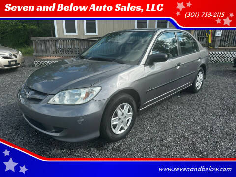 2005 Honda Civic for sale at Seven and Below Auto Sales, LLC in Rockville MD