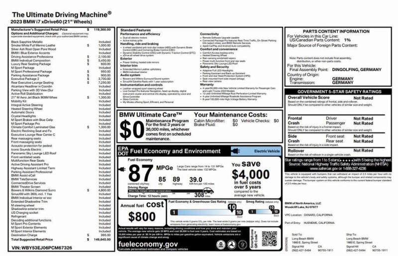 2023 BMW i7 xDrive60