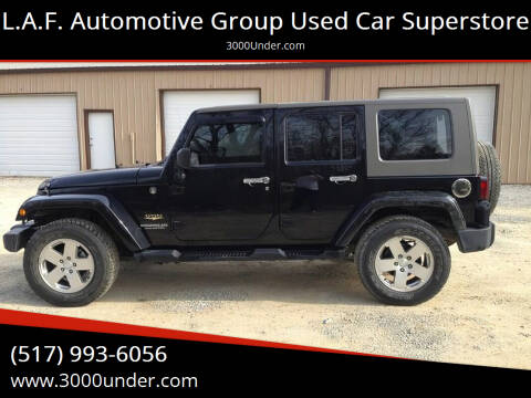 2010 Jeep Wrangler Unlimited for sale at L.A.F. Automotive Group Used Car Superstore in Lansing MI