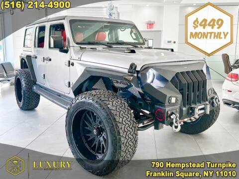 2019 Jeep Wrangler Unlimited for sale at LUXURY MOTOR CLUB in Franklin Square NY