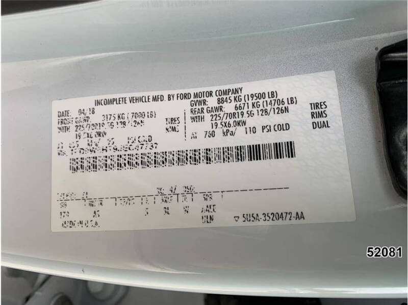 2018 Ford F-550 Super Duty