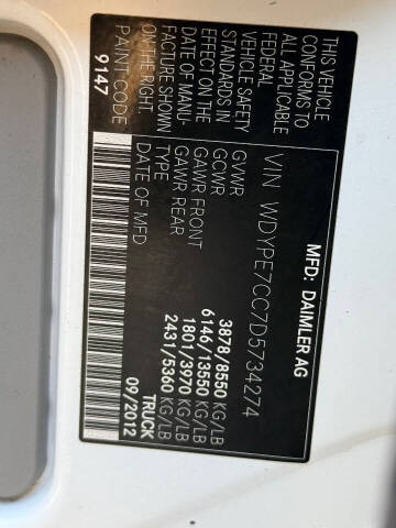 2013 Freightliner Sprinter