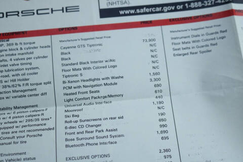 2009 Porsche Cayenne GTS Tiptronic