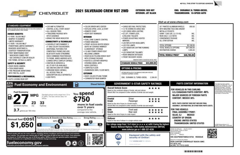 2021 Chevrolet Silverado 1500 RST