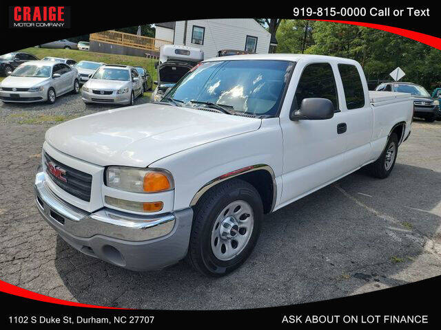 2007 GMC Sierra 1500 Classic for sale at CRAIGE MOTOR CO in Durham NC