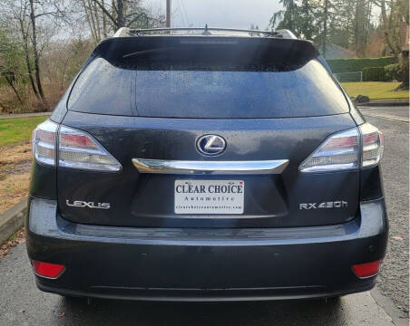 2010 Lexus RX 450h for sale at CLEAR CHOICE AUTOMOTIVE in Milwaukie OR